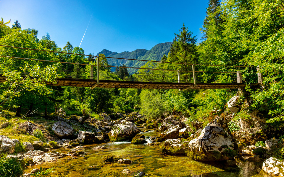 Soča-Tal in der Nähe der Julischen Alpen - Slowenien