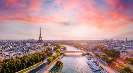 Blick-auf-Paris-in-Frankreich